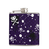 Donkere kleur Emo-patroon met verf Heupfles (Voorkant)