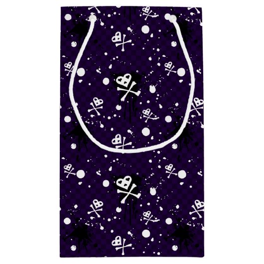 Donkere kleur Emo-patroon met verf Klein Cadeauzakje (Achterkant)