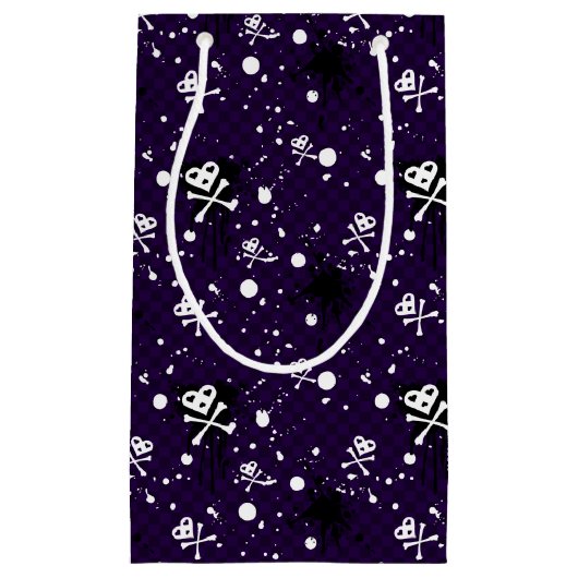 Donkere kleur Emo-patroon met verf Klein Cadeauzakje (Voorkant)