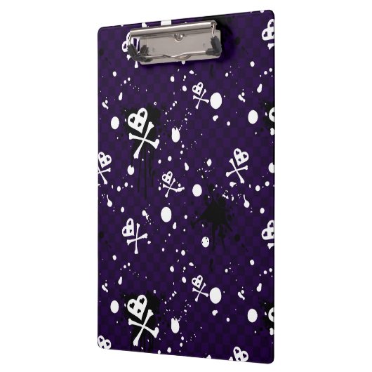 Donkere kleur Emo-patroon met verf Klembord (Links)