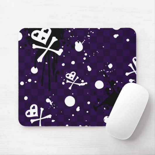 Donkere kleur Emo-patroon met verf Muismat (Met muis)