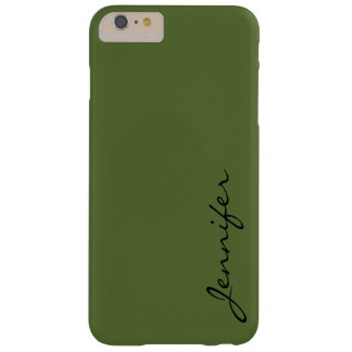 Donkere kleur olijfgroen barely there iPhone 6 plus hoesje