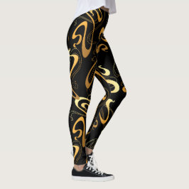 Donkere kleurrijke Abstracte Leggings