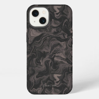 Donkere koffie werveling esthetische iPhone 13 hoe Hoesje