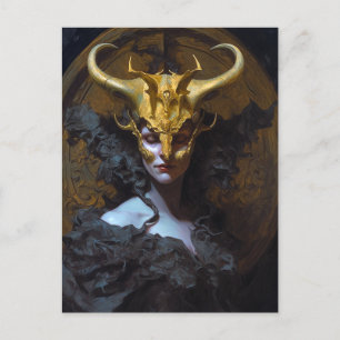 Donkere koningin Fantasy Art Briefkaart