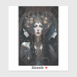 Donkere koningin Fantasy Art Sticker