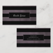 Donkere kruimelmuis en zwarte band - moderne grafi visitekaartje (Voorkant / Achterkant)