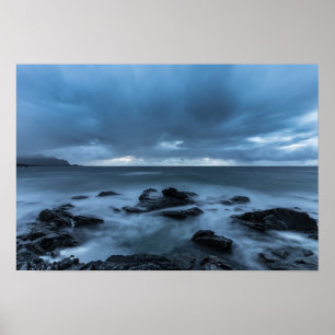 Donkere landschapsfoto poster
