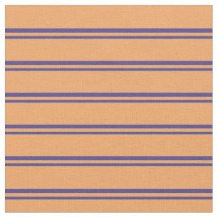 Donkere leien blauw en bruin gekleurd linnen patro stof