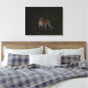 Donkere Luipaard Natuurliefhebber Uitgerekte Canva Canvas Afdruk