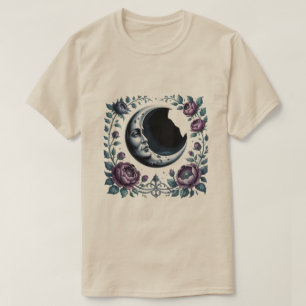 Donkere Maan Tuin – Mystieke Gotische Nacht Kunst T-shirt