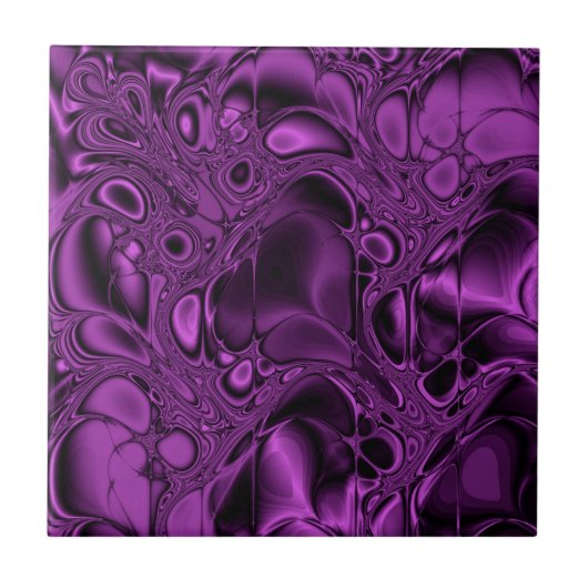 Donkere magenta Paarse Abstracte gemarmerde textuu Tegeltje (Voorkant)