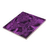 Donkere magenta Paarse Abstracte gemarmerde textuu Tegeltje (Zijkant)