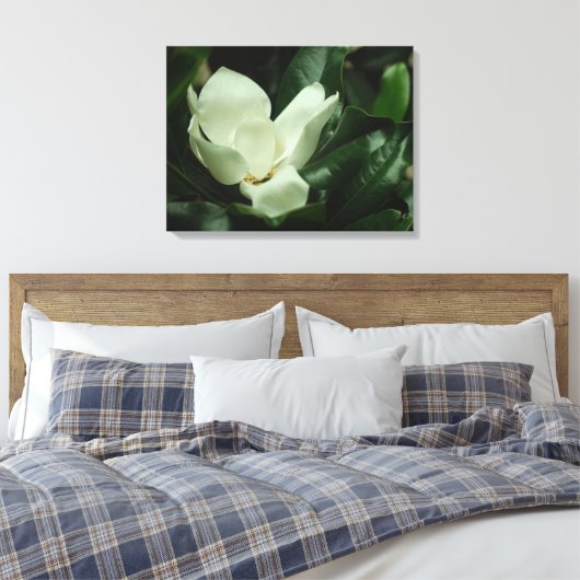 Donkere Magnolia Canvas Afdruk (Insitu (Slaapkamer))