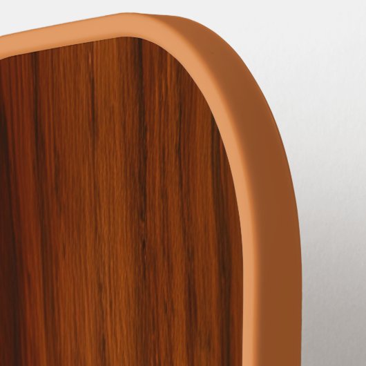 Donkere Mahonie houten textuur, Monogram Pickleball Paddle (Links Detail)