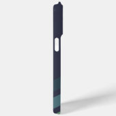 Donkere marine en groene diagonale strepen Case-Mate iPhone case (Achterkant / Rechts)