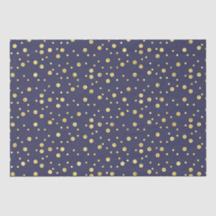Donkere marineblauw Golden Chic Stippen Weefpapier Tissuepapier