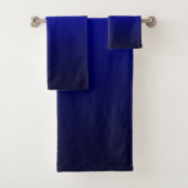 Donkere marinier, Midnight Blue Ombre Gradient Bad Handdoek (Insitu)