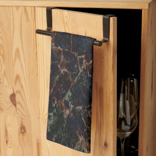 Donkere marmer theedoek