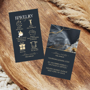 Donkere Marmeren Elegante Merkidentiteit Sieraden Visitekaartje