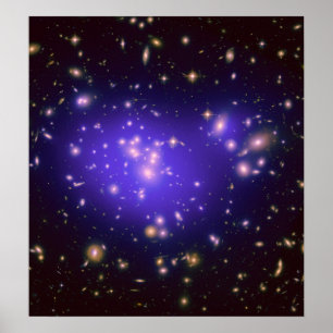 Donkere materie in Galaxy Cluster Abell 1689 (Hubb Poster