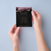 Donkere mauve agaat flyer (Hand)