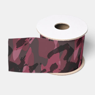 Donkere mauve camouflage abstract grosgrain lint
