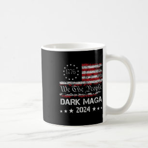 Donkere Mega Trump 2024 VS Vlag Vintage President Koffiemok