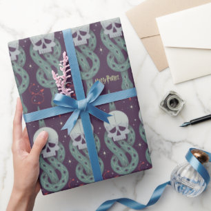 Donkere Merk Geometrisch Icoonpatroon Cadeaupapier