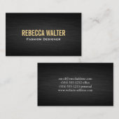 Donkere metalen achtergrond visitekaartje (Voorkant / Achterkant)