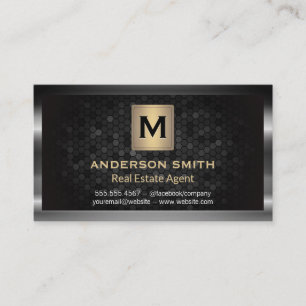 Donkere metalen Lijst   Geometrische patroonachter Visitekaartje