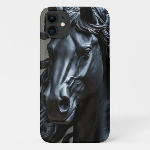 Donkere Metallic Paard Krachtig Equestriale Kunst iPhone 11 Hoesje
