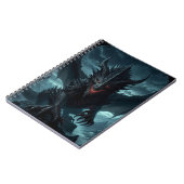 Donkere, middeleeuwse draak notitieboek (Linkerzijde)