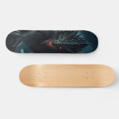 Donkere, middeleeuwse draak skateboard (Horizontaal)