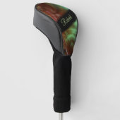 Donkere middelnaam golfheadcover (Schuin)