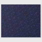 Donkere Midnight Indigo Blue Glitter Cadeaupapier (Vlak)