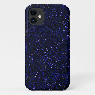 Donkere Midnight Indigo Blue Glitter iPhone 11 Hoesje