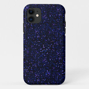Donkere Midnight Indigo Blue Glitter iPhone 11 Hoesje