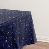 Donkere Midnight Indigo Blue Glitter Tafelkleed (Voorbeeld)