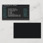 Donkere modus Notitieblok Coder Format Computer Pr Visitekaartje (Voorkant / Achterkant)