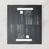 Donkere Moody Bos Bomen bij Twilight Bruiloft (Buitenkant ongevouwen)