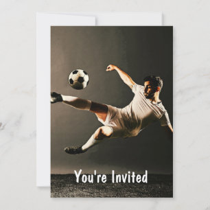 Donkere Moody Soccer Kick met bal Kaart