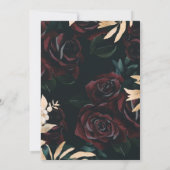 Donkere Moody Wedding Invitation Black Wedding Inv Kaart (Achterkant)