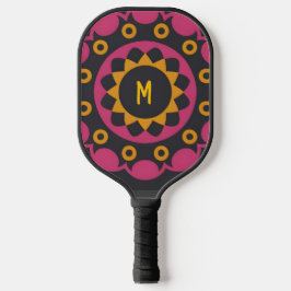 donkere mozaïek, gepersonaliseerde naam pickleball paddle