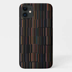 Donkere, multicolore Unieke stripes iPhone 11 Hoesje