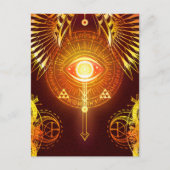 Donkere mystieke ogen van het oogmerk van het oogm briefkaart (Voorkant)