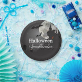 Donkere nacht Halloween Spooktacular Party Papieren Bordje (Feest)