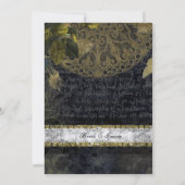 Donkere nacht Mystery Gothic Wedding Invitation Kaart (Achterkant)