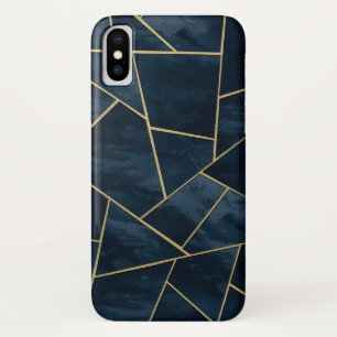 Donkere nachtzeemacht Blauw goudmakreel #1 iPhone X Hoesje