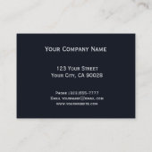 Donkere Navy Blue Center Point Visitekaartje (Achterkant)